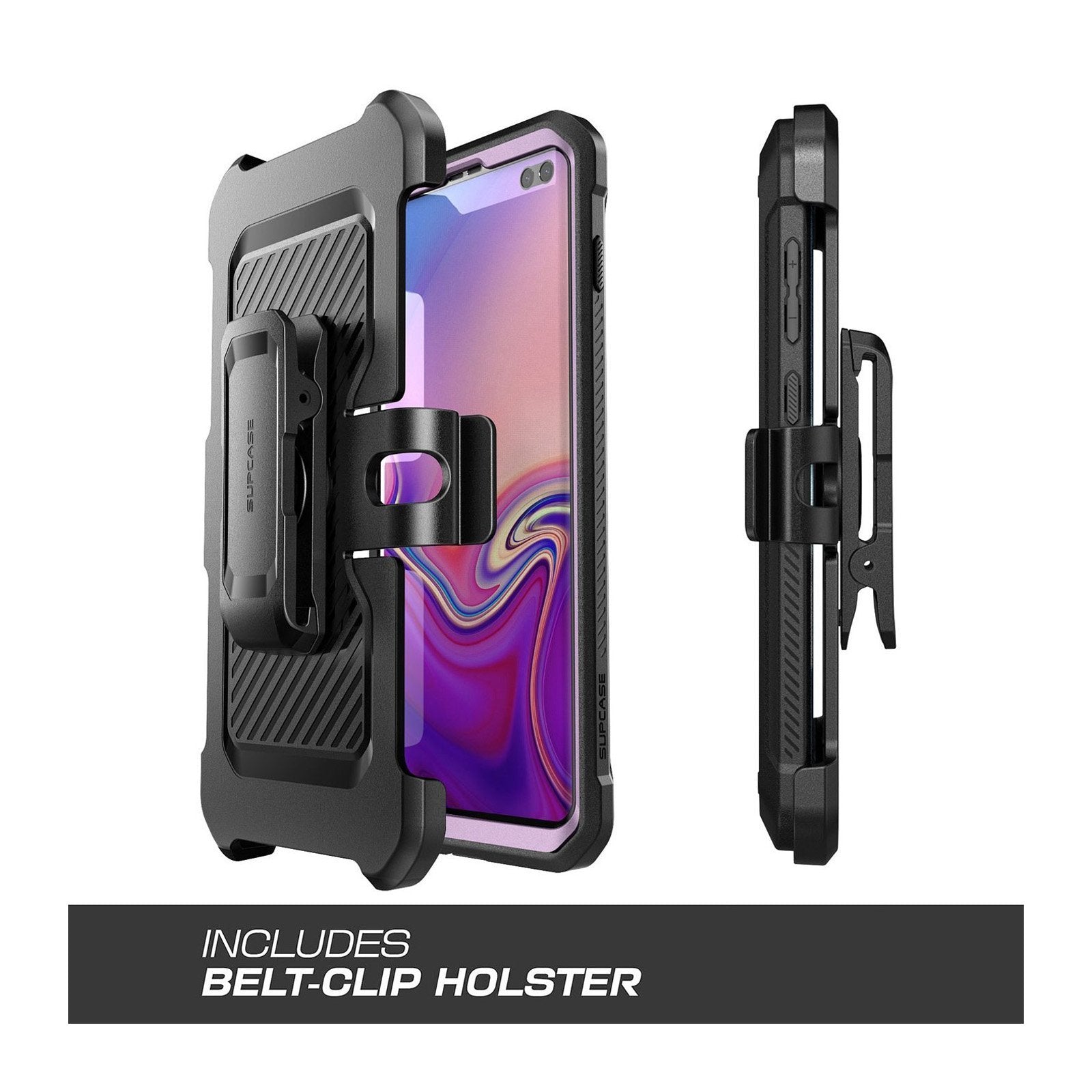 Samsung Galaxy S10 Plus Case - Unicorn Beetle Pro Full Body Rugged Holster Cover with Built-in Screen Protector | Shockproof & Drop Protection | Perfect for Outdoor, Work & Travel (Purple)