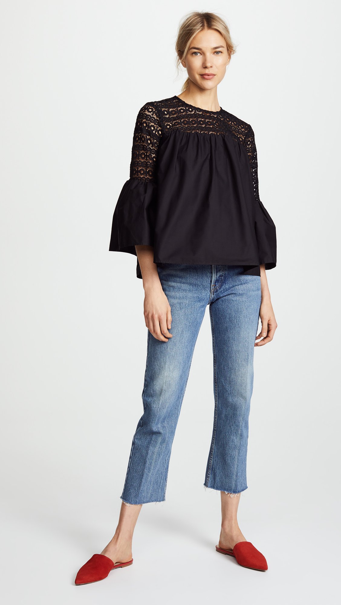 Endless Rose Women's Crochet Blouse - Boho Chic Lace Top for Summer, Beach & Casual Outfits | Flowy & Breathable Cotton Blend