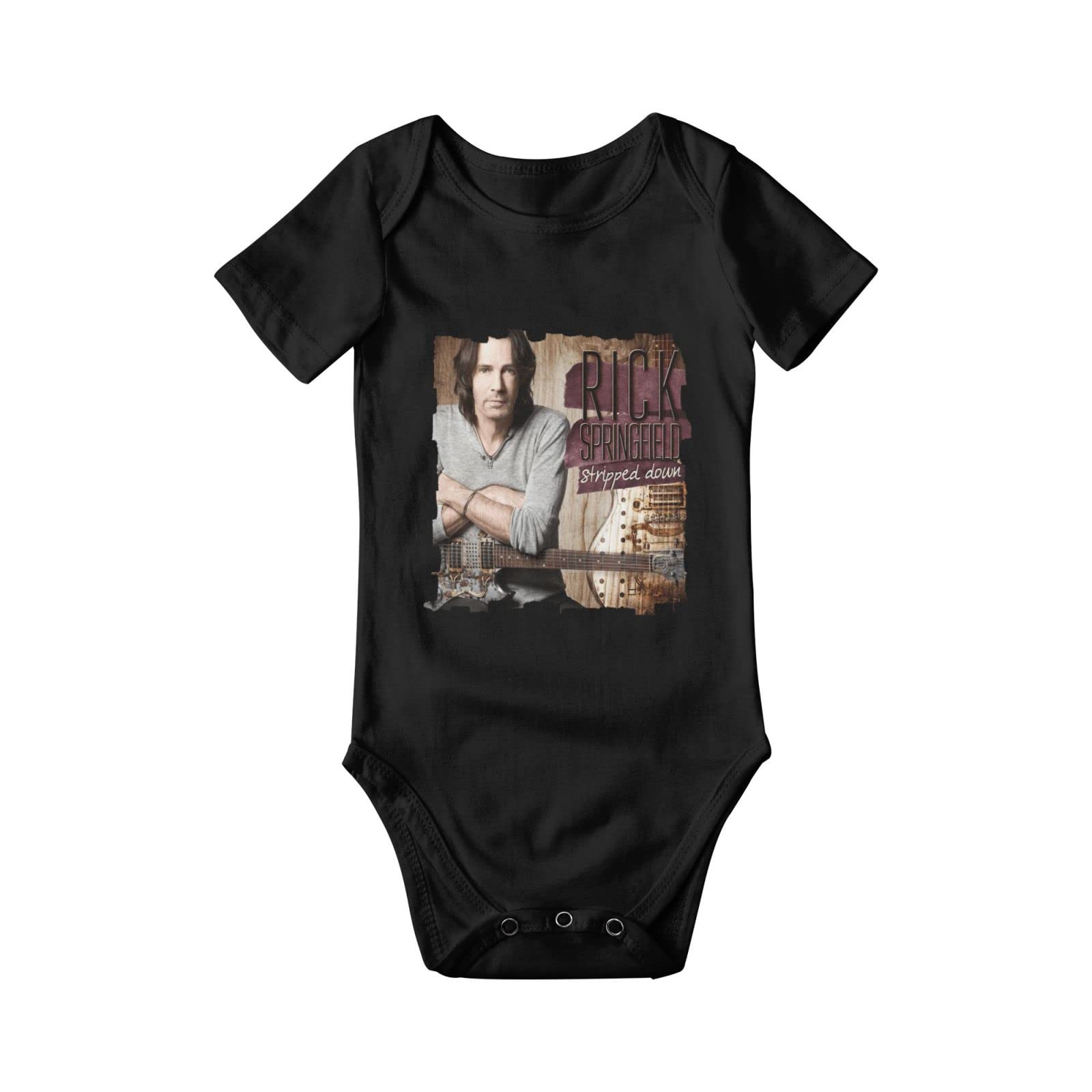 American Rick Music Springfield Baby Onesie - Unisex Newborn Romper, Short Sleeve 3D Printed Cotton Bodysuit (12 Months) | Comfortable Outfit for Baby Girls & Boys | Perfect for Playtime, Family Photos & Everyday Wear