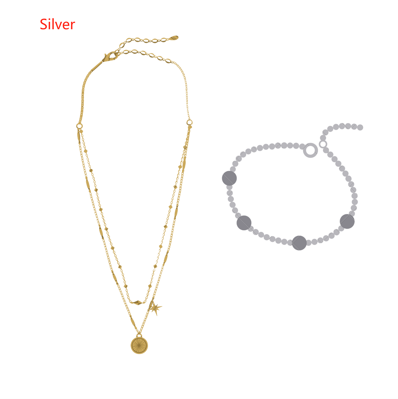 Elegant Necklace & Bracelet Set for Women - Sterling Silver Jewelry Gift for Her - Perfect for Weddings, Anniversaries & Special Occasions