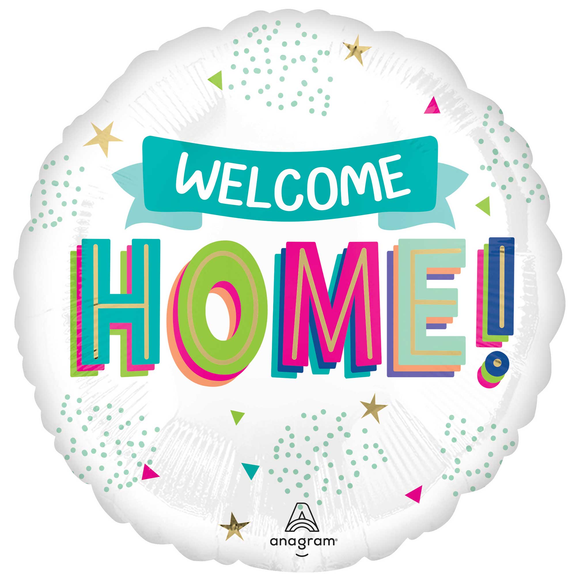 45cm Standard HX Welcome Home Foil Balloon - Party Decorations for Homecoming, Birthday Celebrations & Special Events