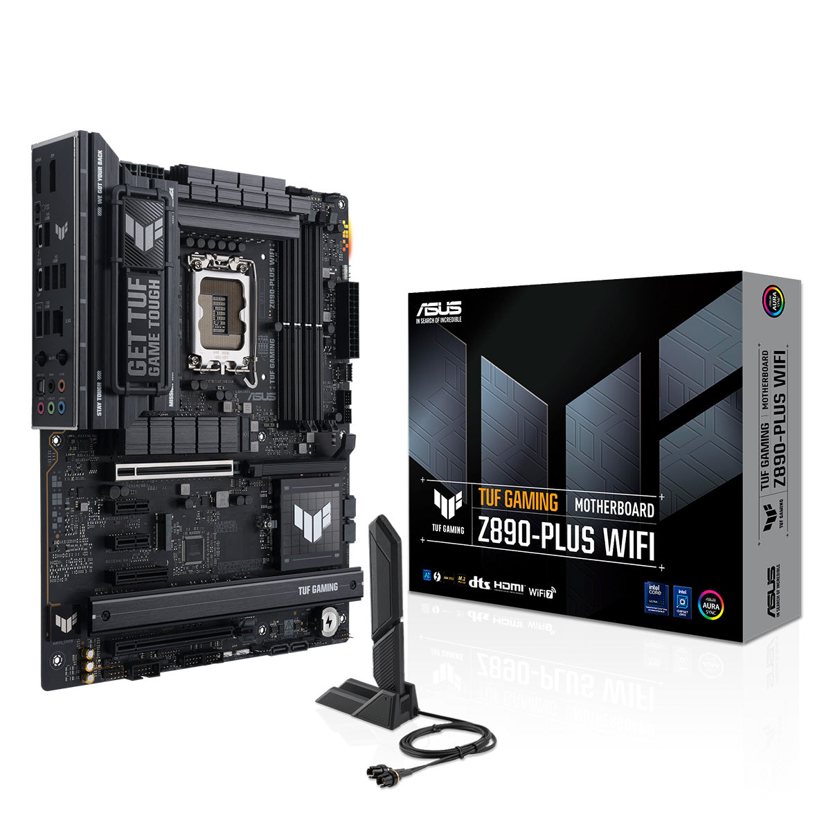 ASUS TUF GAMING Z890 PLUS WIFI ATX Motherboard - Intel LGA 1700 Socket, PCIe 5.0, DDR5 Support - Perfect for Gaming PCs & High-Performance Workstations
