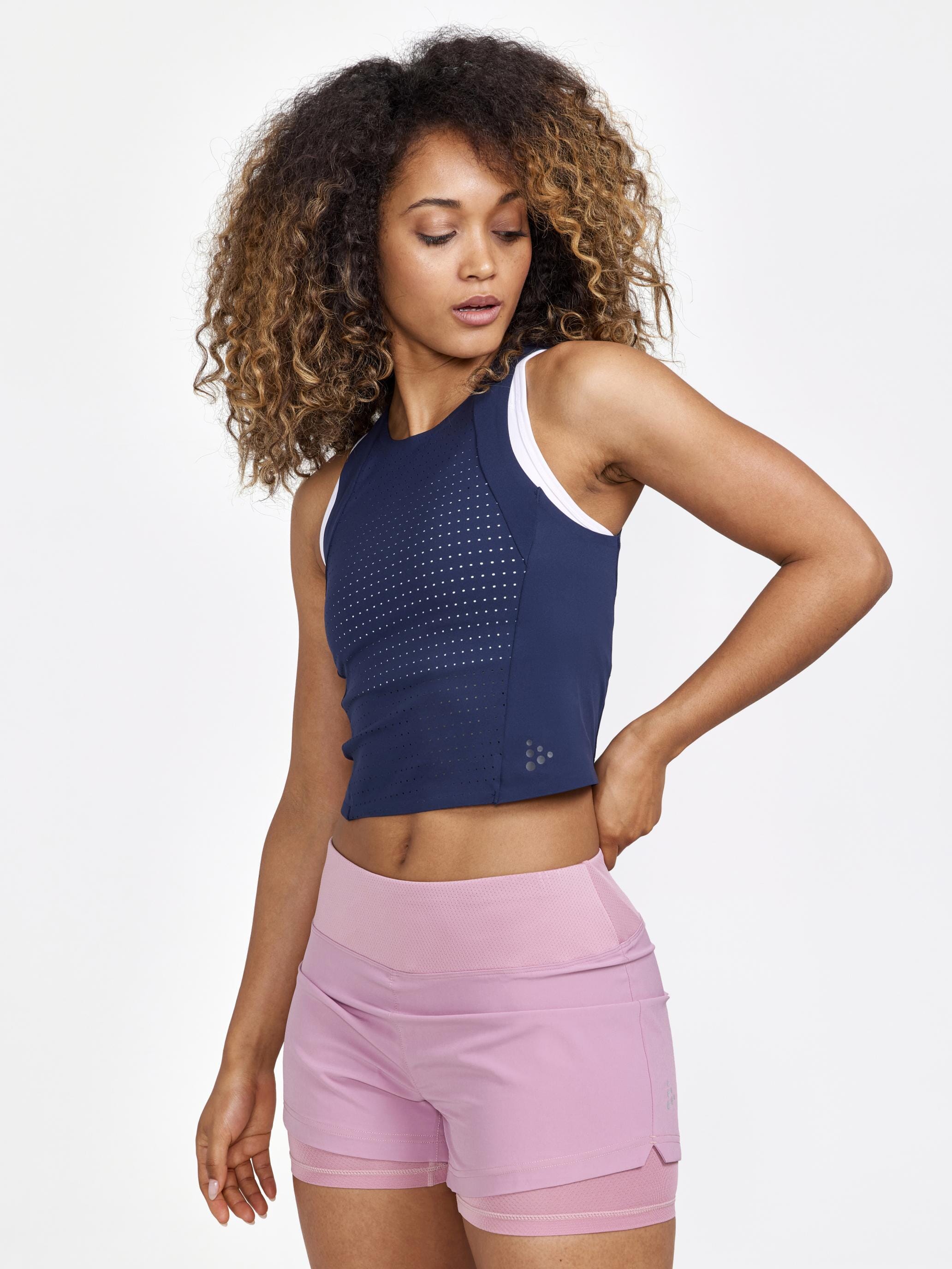 Women's ADV Hit Perforated Workout Tank Top - Breathable Fitness Shirt for Running, Yoga & Gym Training