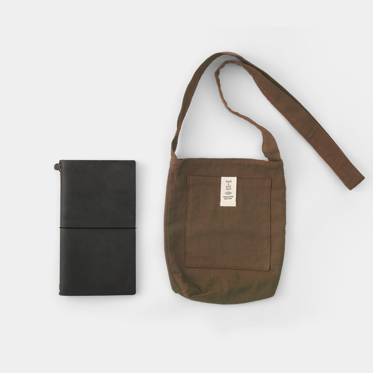 TRAVELER'S COMPANY Traveler's Factory Sacoche Brown Bag - Stylish & Functional Crossbody Pouch for Travel, Work & Everyday Use