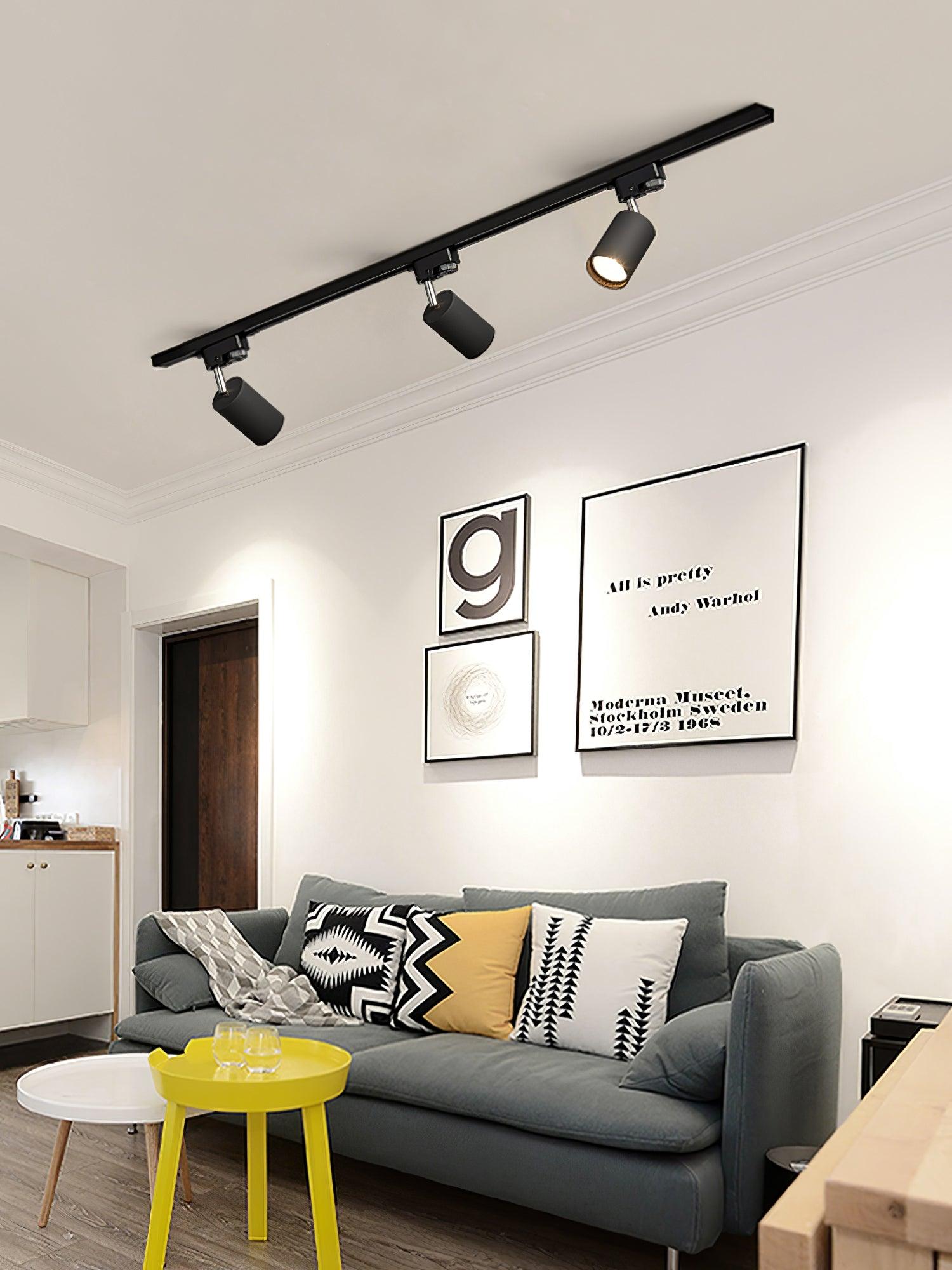 Adjustable Spotlight Track Ceiling Light - Dimmable LED Lighting System for Home & Office - Perfect for Living Room, Kitchen, Gallery, and Retail Store Lighting