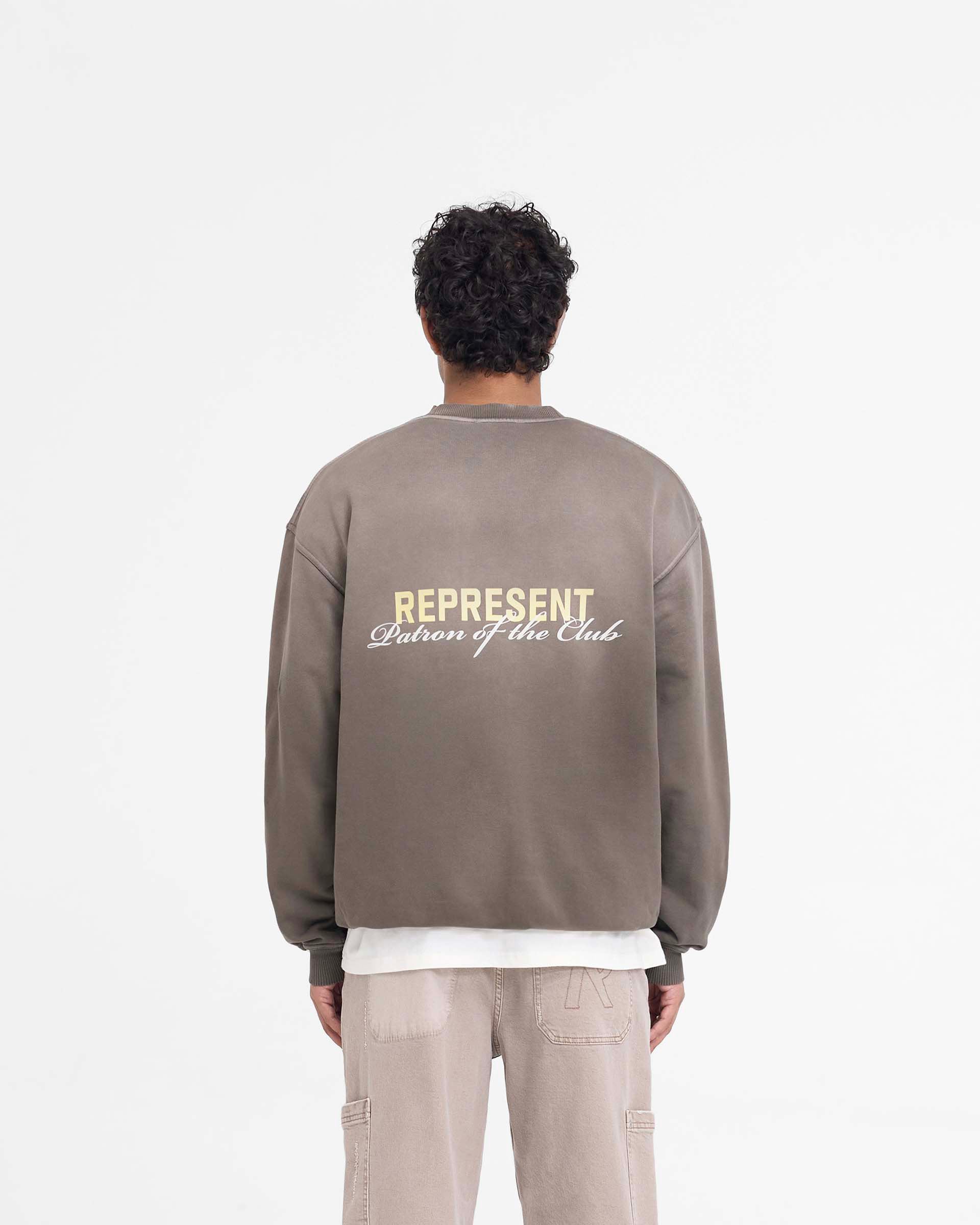 Patron Of The Club Sweater - Premium Washed Olive Pullover for Men & Women | Cozy Casual Wear for Fall & Winter | Perfect for Outdoors, Travel, and Lounge