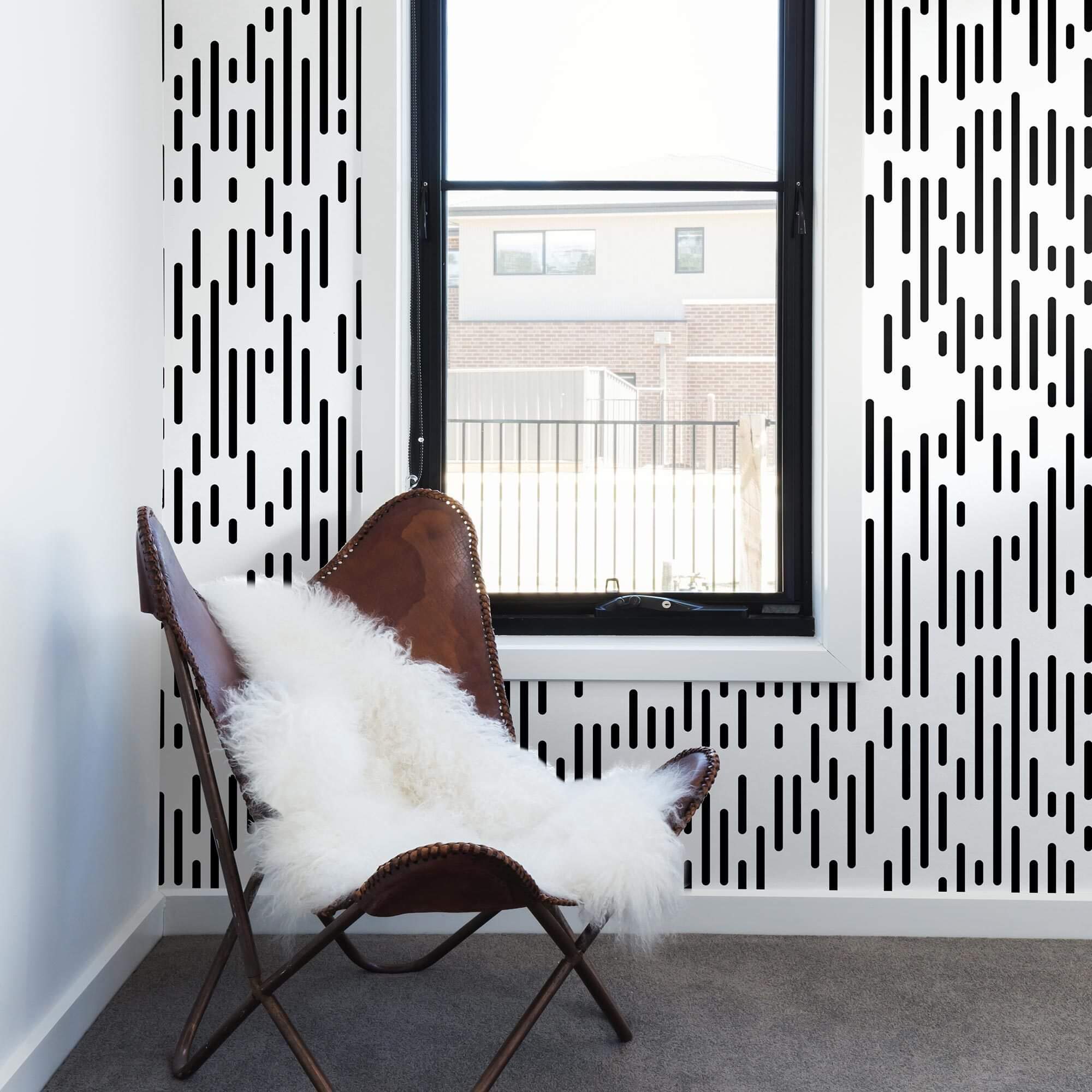 Black Deco Basic Peel and Stick Removable Wallpaper - Self-Adhesive Wallpaper for Home Decor, Bedroom, Living Room, Office - Easy to Install & Remove - 2699