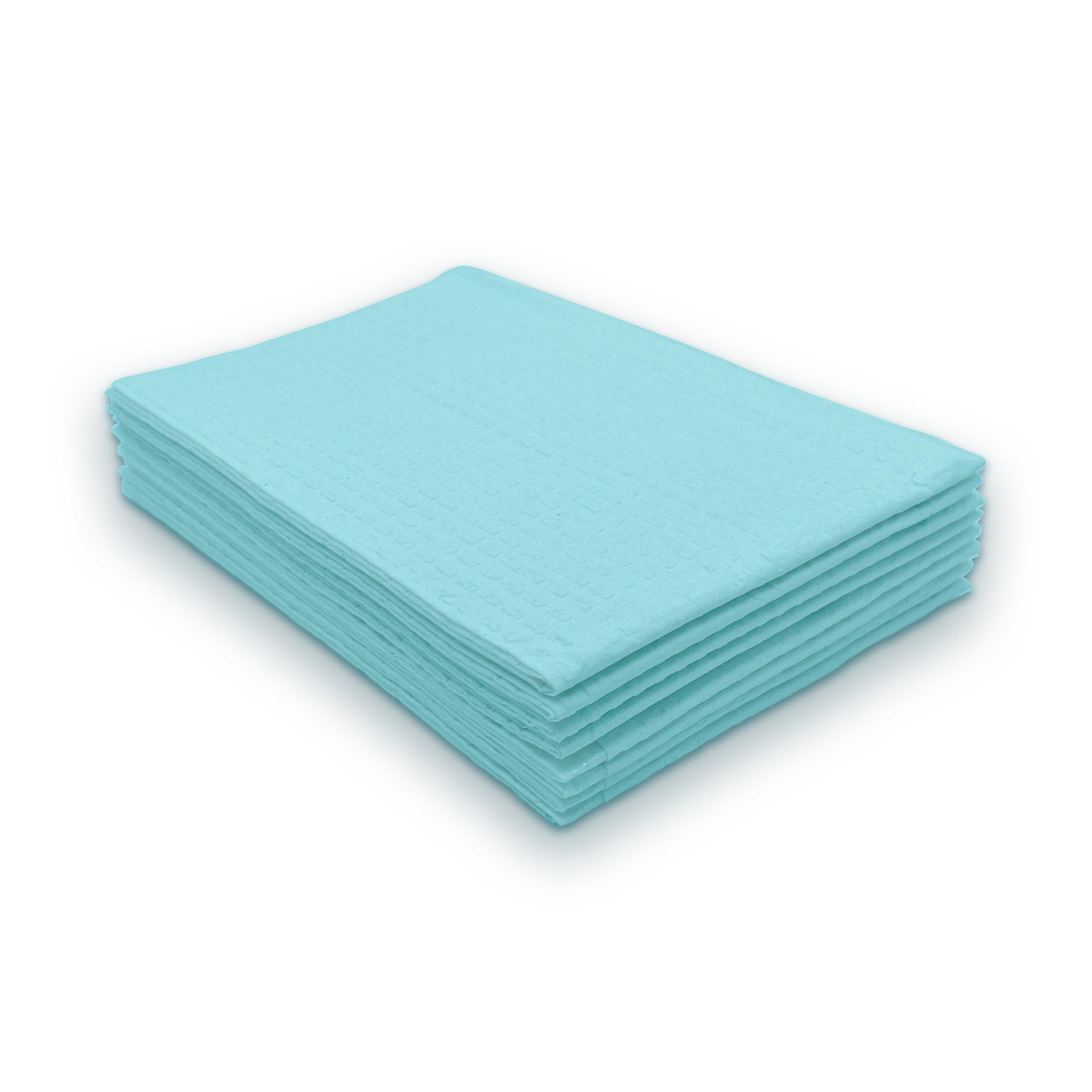 TIDI 1053 Avalon Disposable Dental Bibs, Blue, 3-Layer Embossed, 13”x18”, 2-Ply Tissue with Poly Back for Leak Protection - Pack of 500 - Ideal for Dental Clinics, Nail Salons & Tattoo Parlors