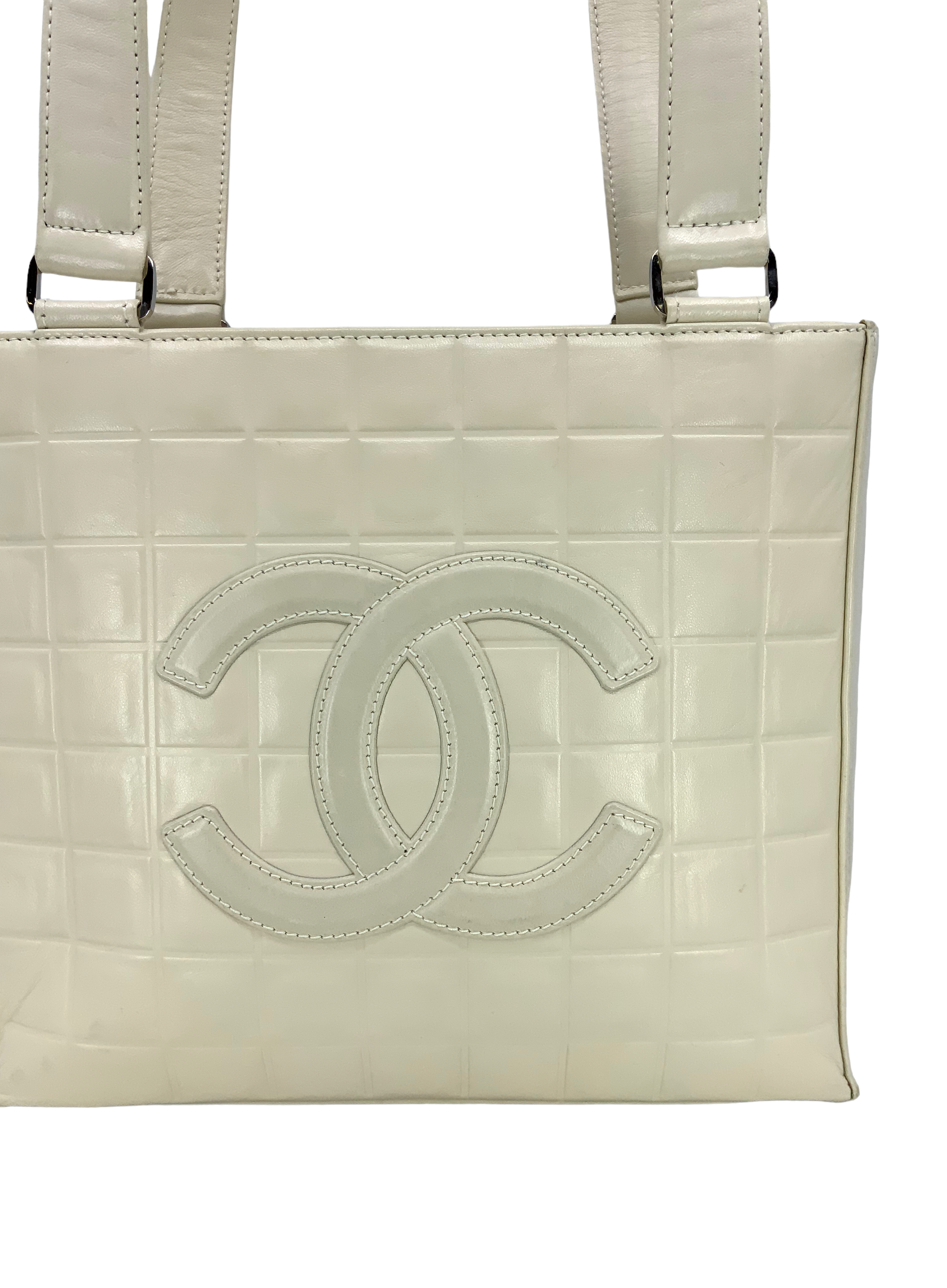 CHANEL Small Chocolate Bar Square Stitch Tote Bag - Stylish Designer Handbag for Women, Perfect for Work, Shopping & Travel