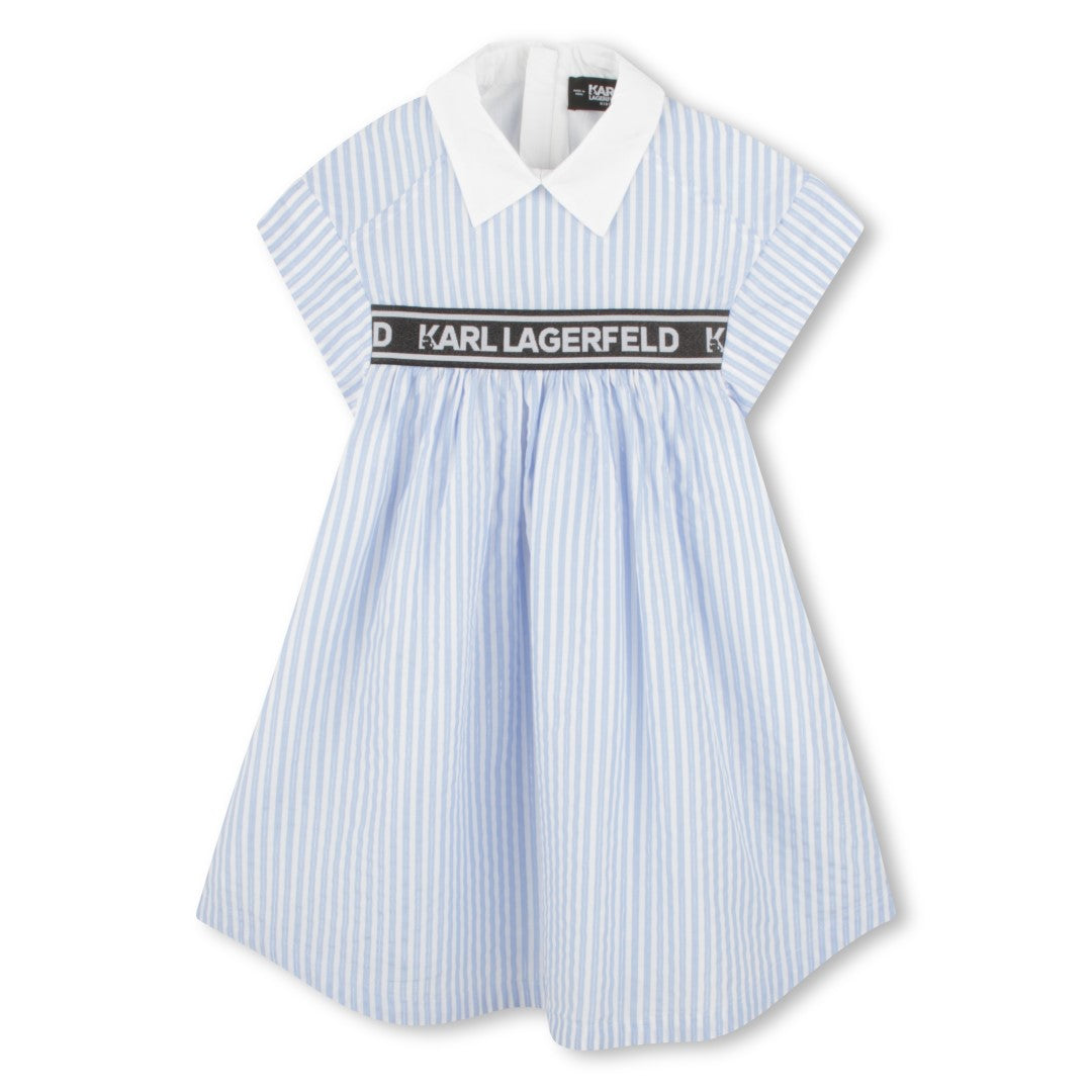 Karl Lagerfeld Girls Striped Shirt Dress - Fashionable & Comfortable Outfit for School, Playdates & Special Occasions