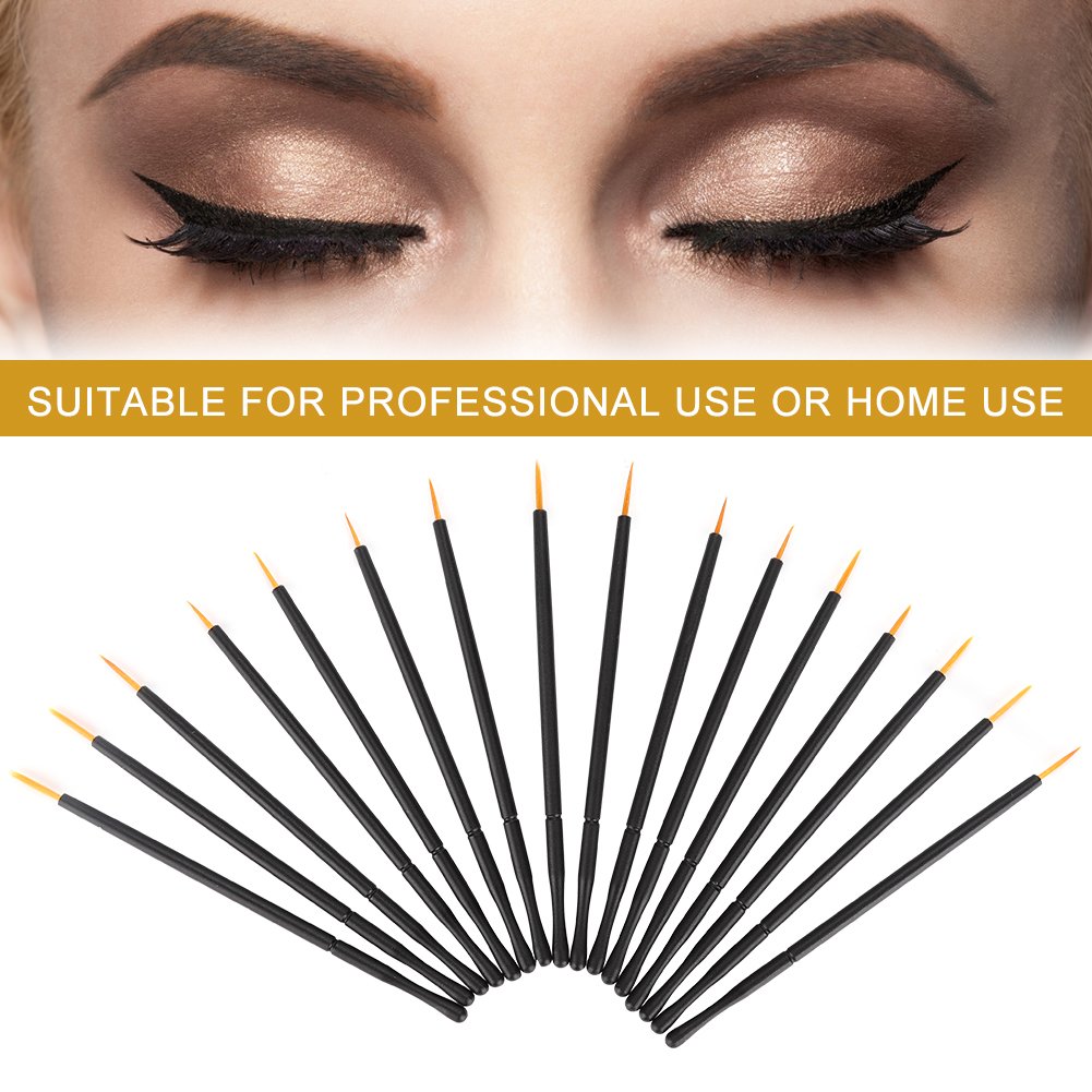 100pcs Disposable Eyeliner Brushes - Ultra Thin Precision Liquid Eyeliner Brush Wands for Flawless Makeup Application | Perfect for Professional Salon Use & Home Makeup Kits | Soft & Hard Head Options for Eyeliners, Eyeshadows & Cosmetic Tools