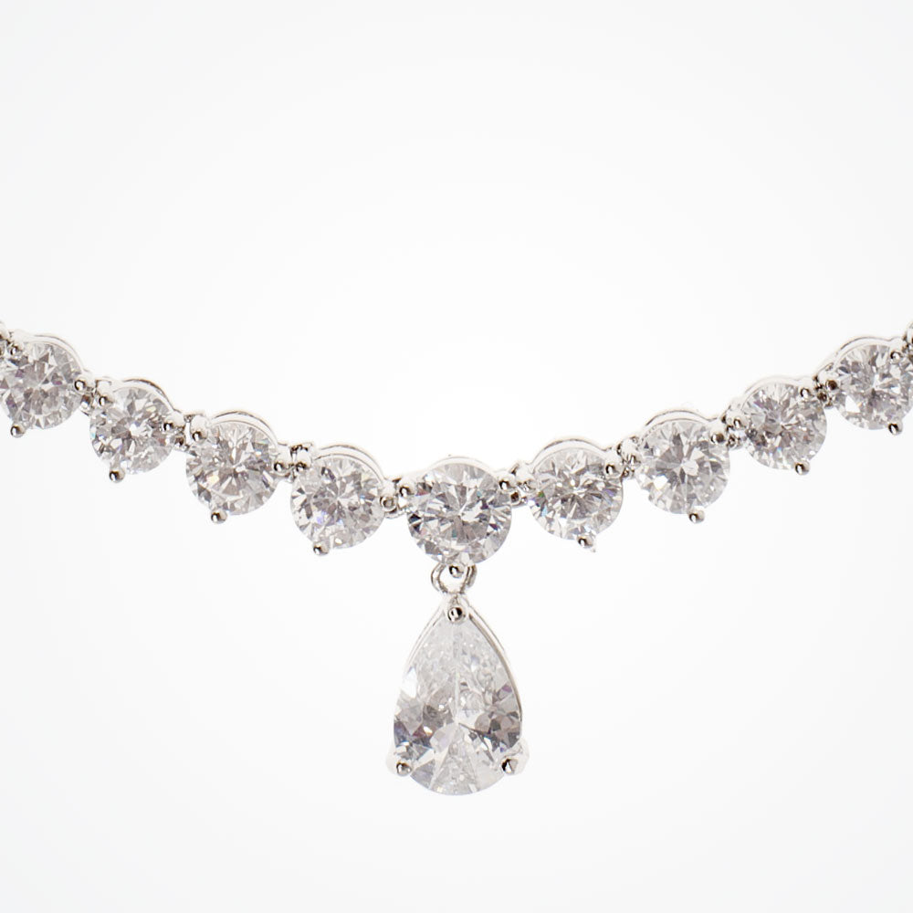 Exquisite Imperial Cubic Zirconia Necklace for Women - Elegant 925 Sterling Silver Jewelry Gift for Anniversary, Valentine's Day & Special Occasions | Perfect for Evening Parties, Weddings & Date Nights