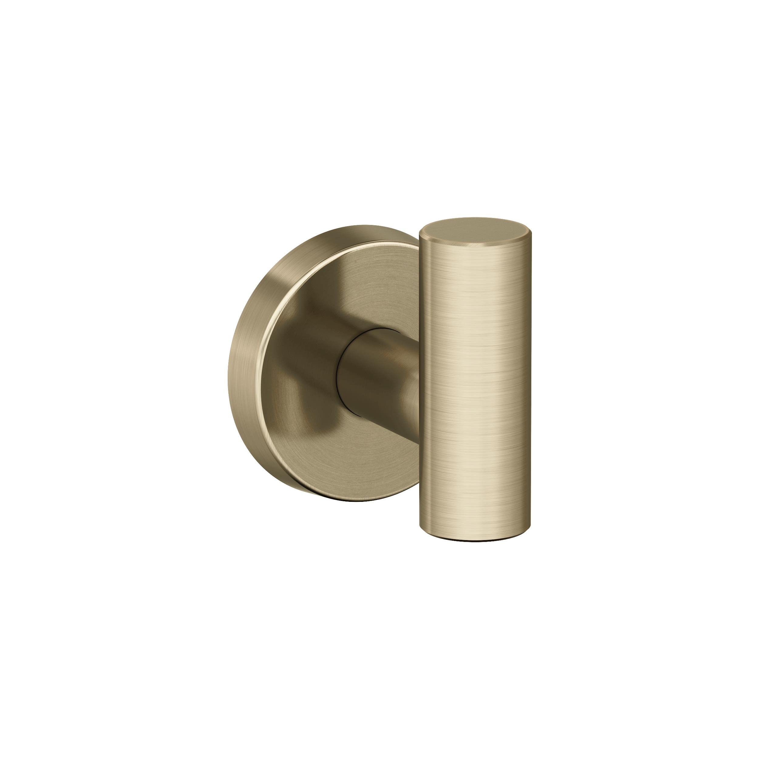 Amerock BH26542BBZ Golden Champagne Single Robe Hook - 2-1/4 Inch (57mm) Bathroom Towel Holder with Rounded Design - Elegant Bath Accessory for Hanging Robes, Towels & Clothes in Bathroom, Spa or Bedroom
