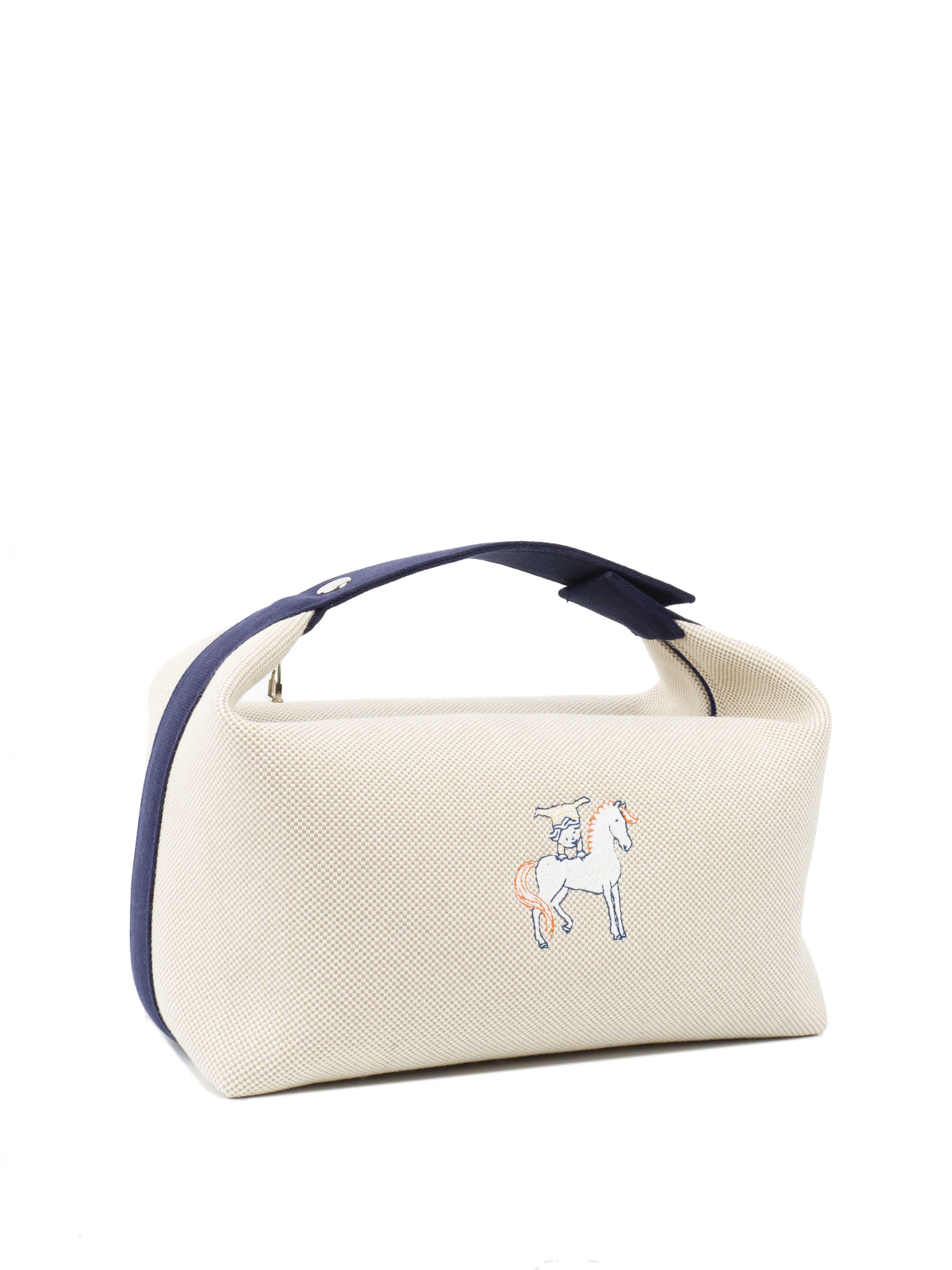 Hermes Cream Bride a Brac Large Travel Case - Luxury Leather Cosmetic Bag for Women, Perfect for Travel, Makeup Storage & Everyday Use