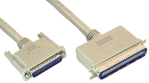 High-Quality SCSI Cable DB25 Male to CN50 Male - 6 Feet Molded for Reliable Data Transfer - Perfect for Vintage Computers, Printers & Industrial Equipment