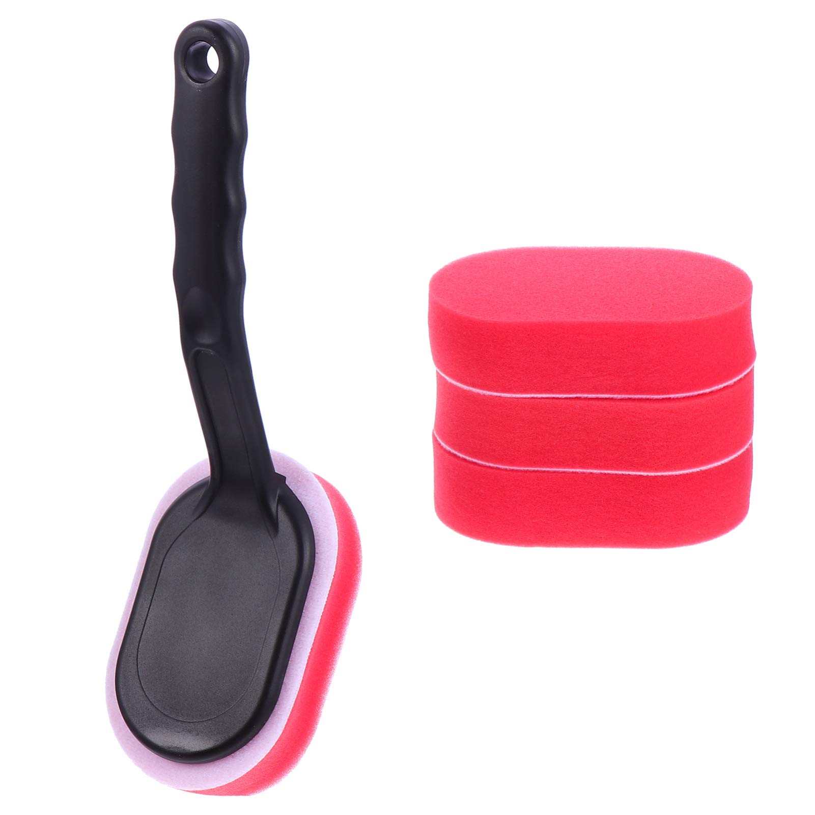 VICASKY 5-Piece Waxing Brush Set - Car Wax Applicator, Polishing Sponge & Wheel Cleaning Brush Kit for Auto Detailing, Car Wash & Tire Shine (Perfect for DIY Car Enthusiasts & Professional Detailers)