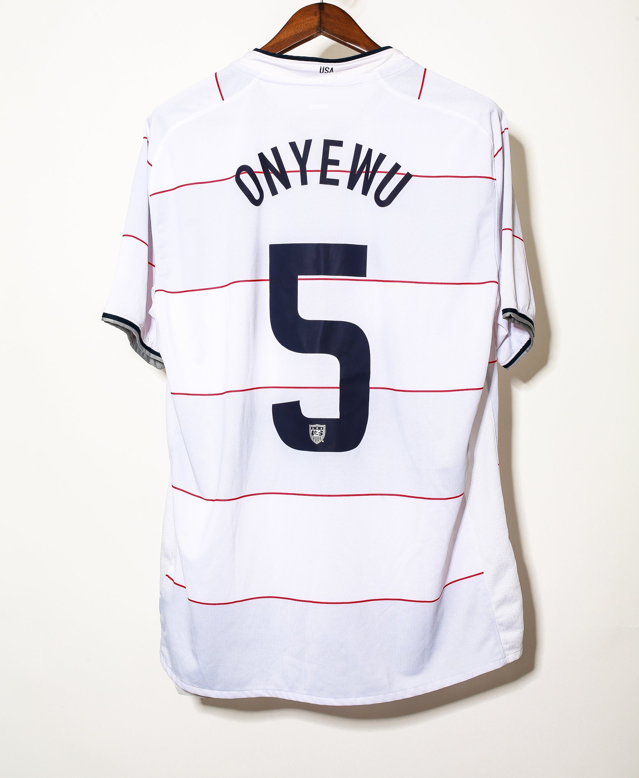 2008 USMNT Home Jersey #5 Onyewu - Authentic Soccer Shirt Size XL - Perfect for Matchdays & Fan Collections