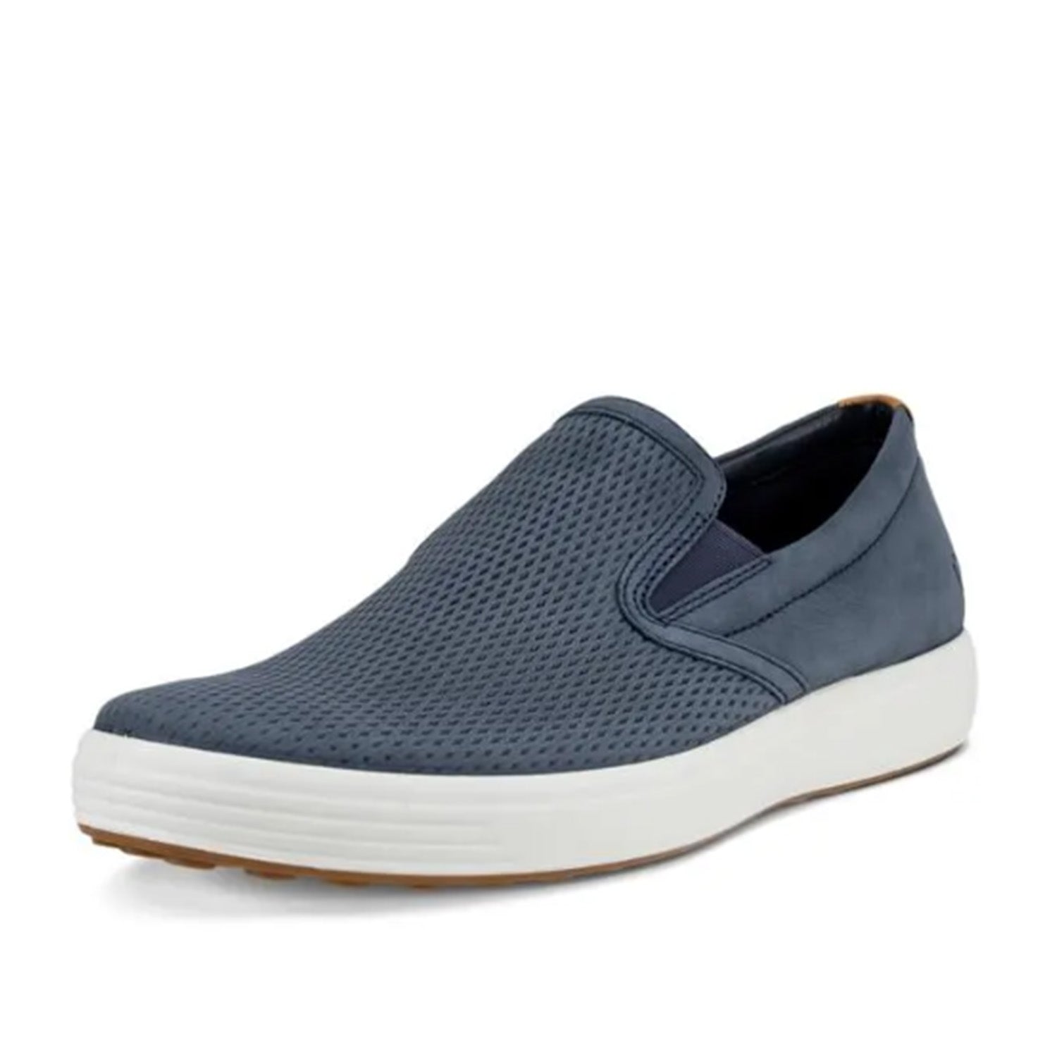 ECCO Men's Soft 7 Slip-On Loafers - Comfortable Casual Shoes in Marine/Lion - Perfect for Work, Travel & Everyday Wear
