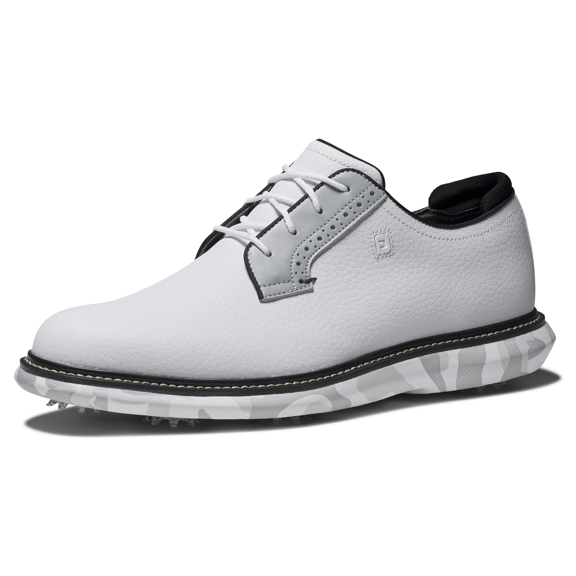 FootJoy Men's Traditions Blucher Golf Shoes - Comfortable & Waterproof Spiked Golf Footwear for Men - Perfect for Golf Courses & Outdoor Sports