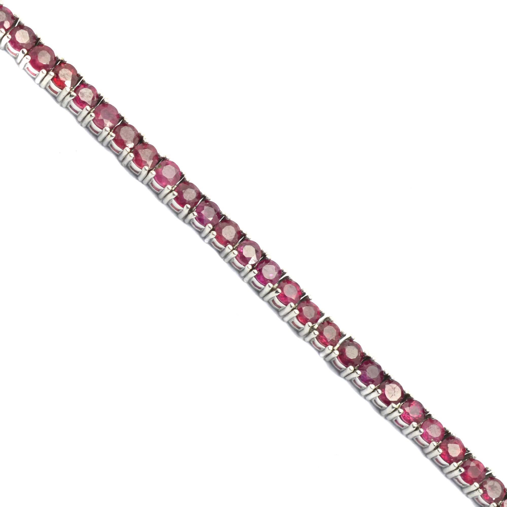 3mm Round Cut Natural Red Ruby Tennis Bracelet - 925 Sterling Silver July Birthstone Jewelry | Elegant Wedding, Anniversary, Birthday Gift for Her | Perfect for Girlfriend, Wife, Christmas & Valentine's Day Gifts