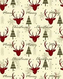 Christmas Vintage Burgundy Reindeer