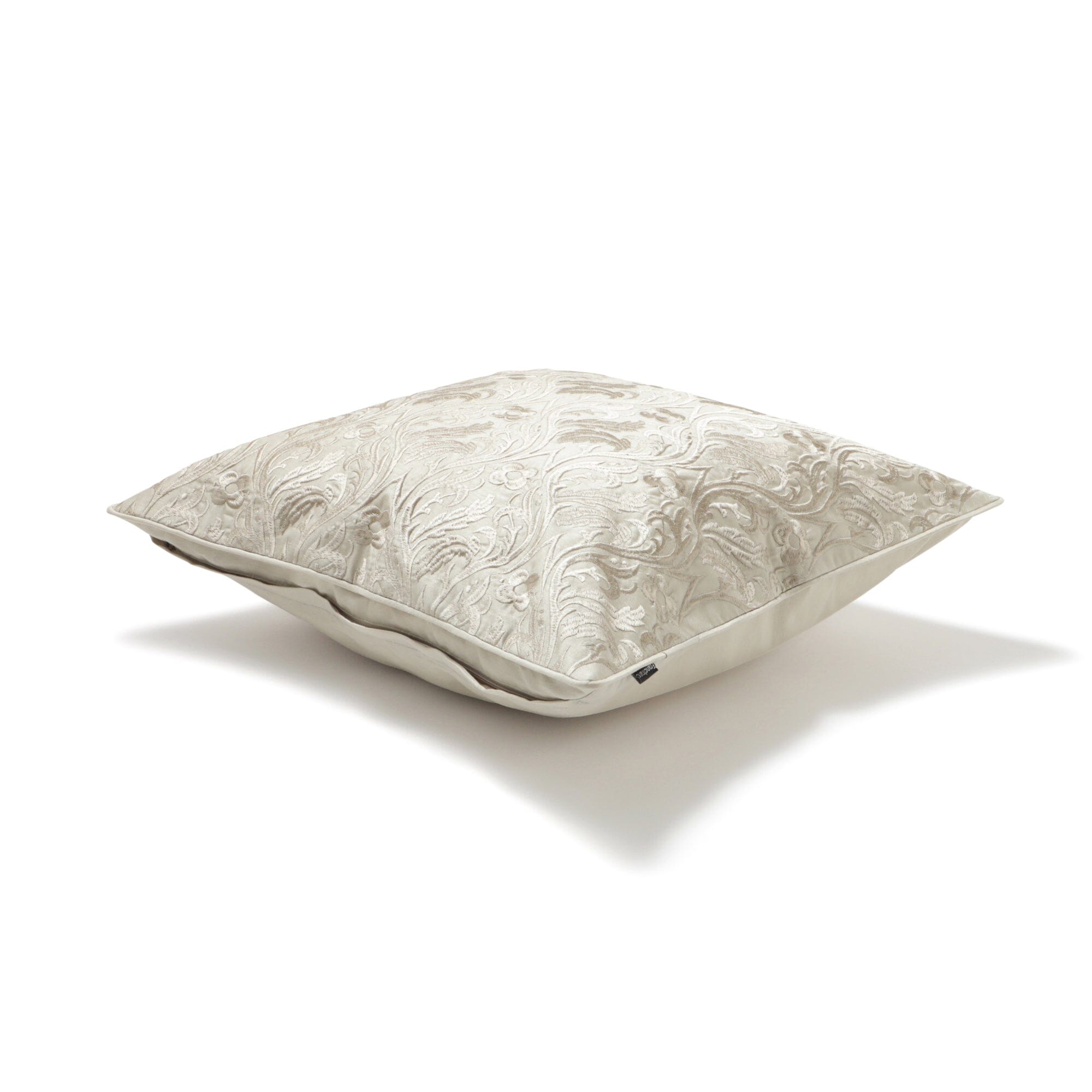 Embroidered Cushion Cover 18x18 Inches Gray - Soft Decorative Pillow Case for Sofa, Bed, Living Room & Home Decor