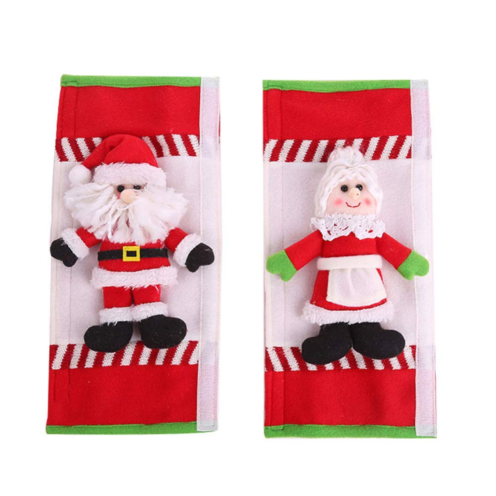 Vosarea 1 Pair Kitchen Appliance Covers - Oven Handle Cover, Dishwasher Handle Cover, Fridge Handle Decoration for Christmas & Home Decor | Heat-Resistant Oven Mitt for Microwave & Electrical Appliances | Perfect for Holiday Decorating, Kitchen Safety & Appliance Protection