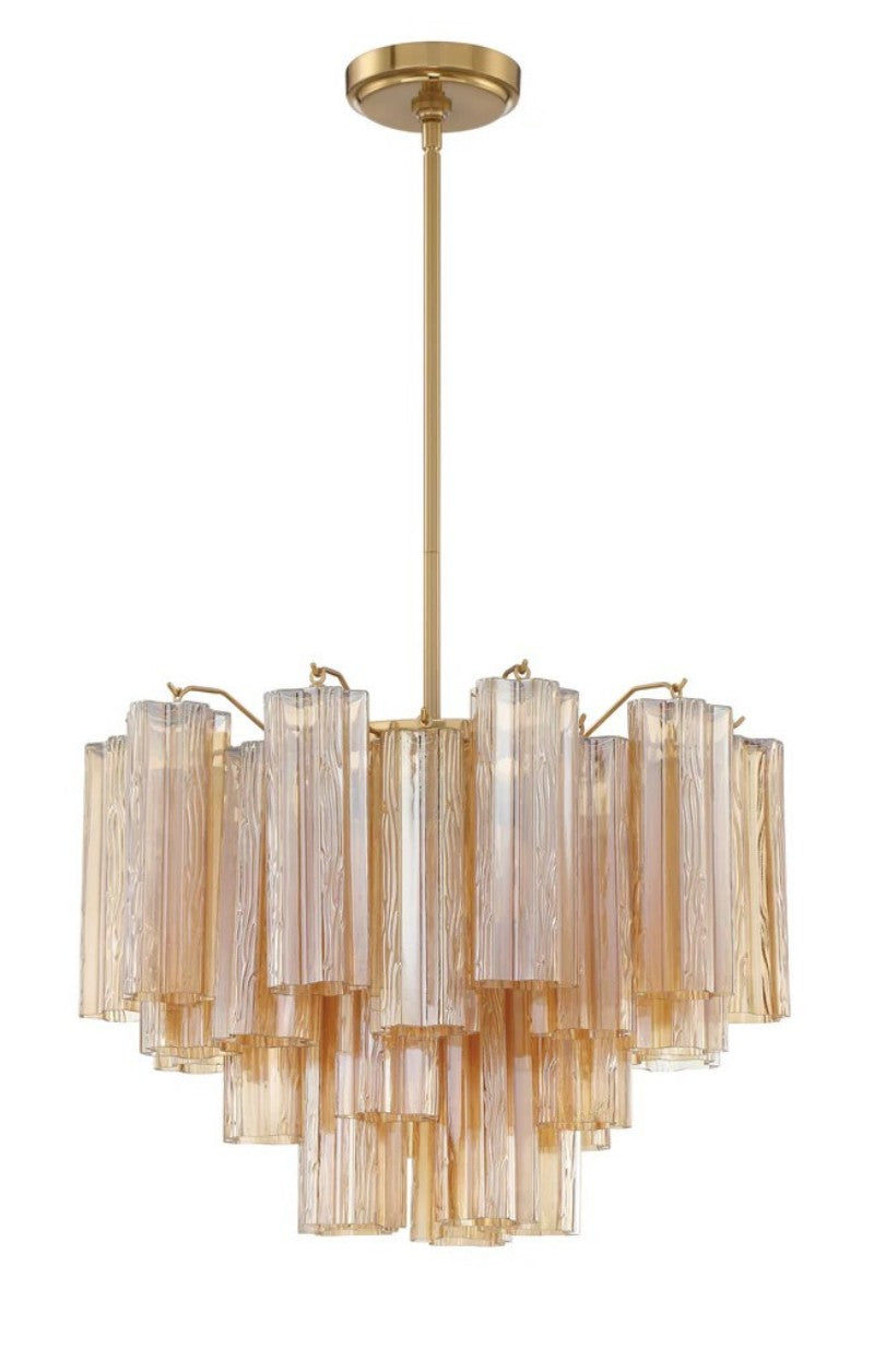 Addens 6-Light Modern Crystal Chandelier - Elegant Dining Room Ceiling Light Fixture for Home Decor, Perfect for Living Room, Bedroom or Entryway Lighting