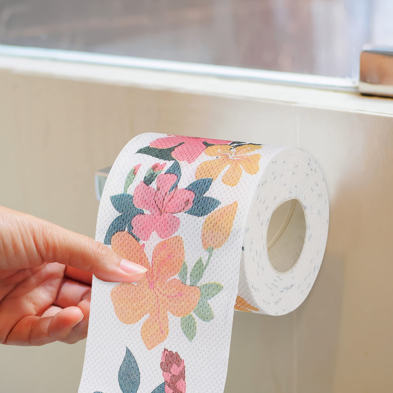 Alipis Floral Toilet Paper - Decorative Bathroom Tissue with Flower Pattern, Soft 2-Ply Toilet Rolls for Home, Office & Travel - Perfect for Guest Bathrooms, Vanity Decor and Unique Gift Ideas