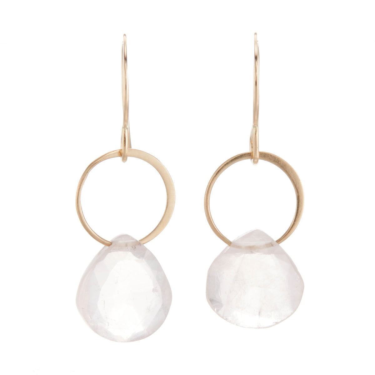Rose Quartz Drop Earrings for Women - Natural Gemstone Dangle Earrings for Everyday Wear & Special Occasions | Healing Crystal Jewelry Gift for Her
