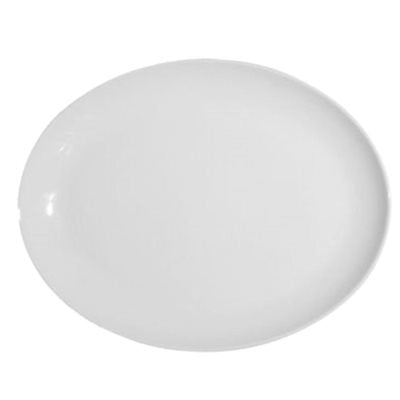 Premium White 8-Inch Oval Platter Set - 12-Piece Bulk Pack for Catering, Restaurants & Elegant Dinner Parties | Continental Plain Serveware for Appetizers, Desserts & Entertaining