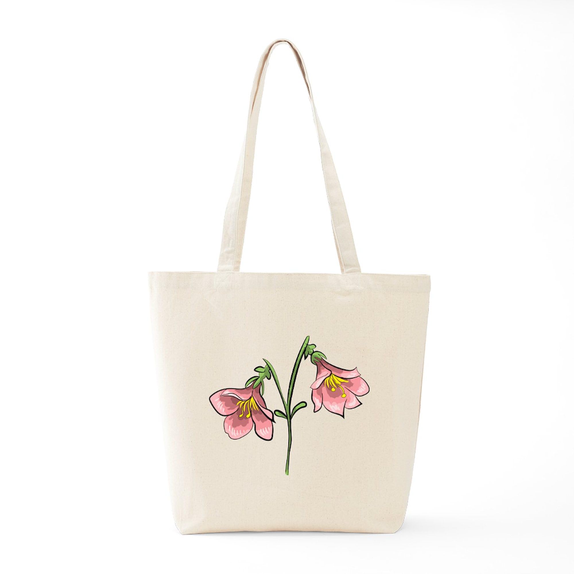 Linnea Flower Tote Bag - Natural Canvas Reusable Shopping Bag for Groceries, Beach & Daily Use | Eco-Friendly Cotton Tote by CafePress