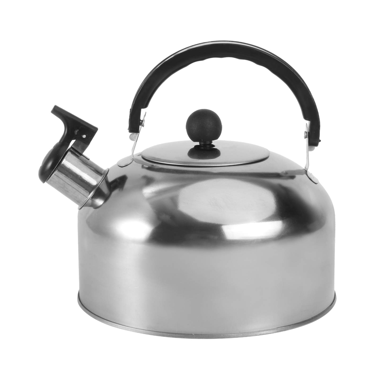 2L Stainless Steel Stovetop Tea Kettle - Flat Bottom Water Boiler for Gas & Electric Stoves - Perfect for Tea Brewing, Coffee Making & Hot Water Dispensing