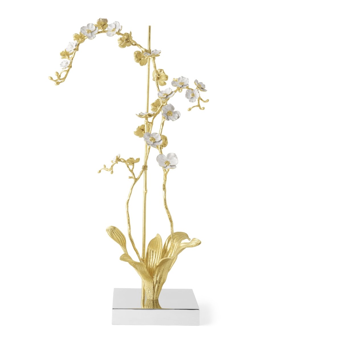 Exquisite Handcrafted Orchid Sculpture - Elegant Home Decor for Living Room, Office & Wedding Centerpiece