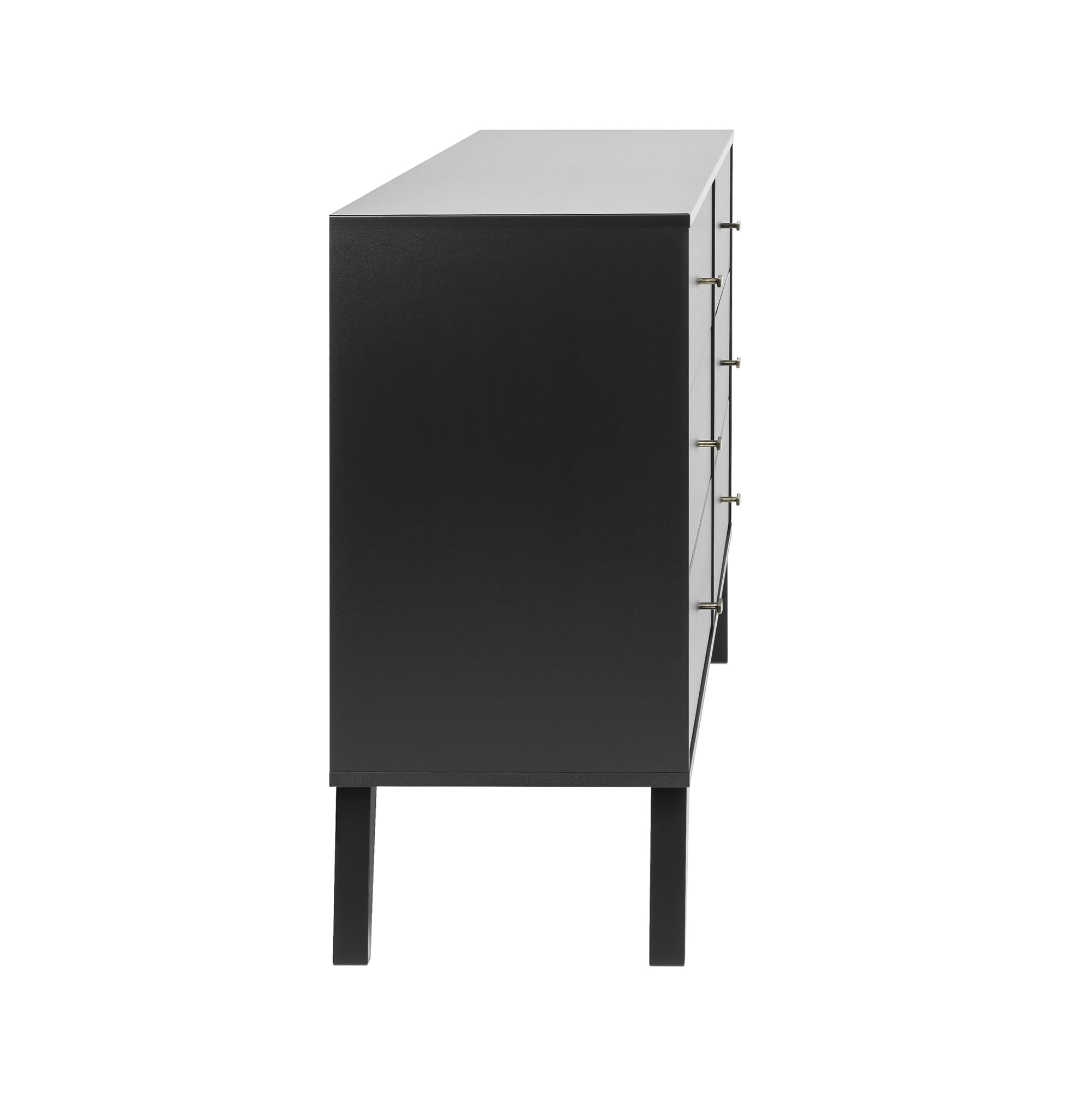 Mid-Century Modern 6-Drawer Double Dresser - Prepac Milo Wide Chest of Drawers for Bedroom, Contemporary Bedroom Furniture (16.75