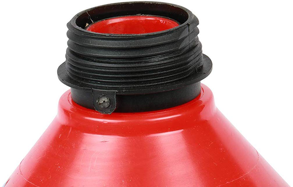 Wirthco Funnel King 32425 4 Quart Drum Funnel with 2 Inch Threads & Lockable Lid - Perfect for Automotive Fluids, Marine Fuel Transfer, and Industrial Chemical Storage