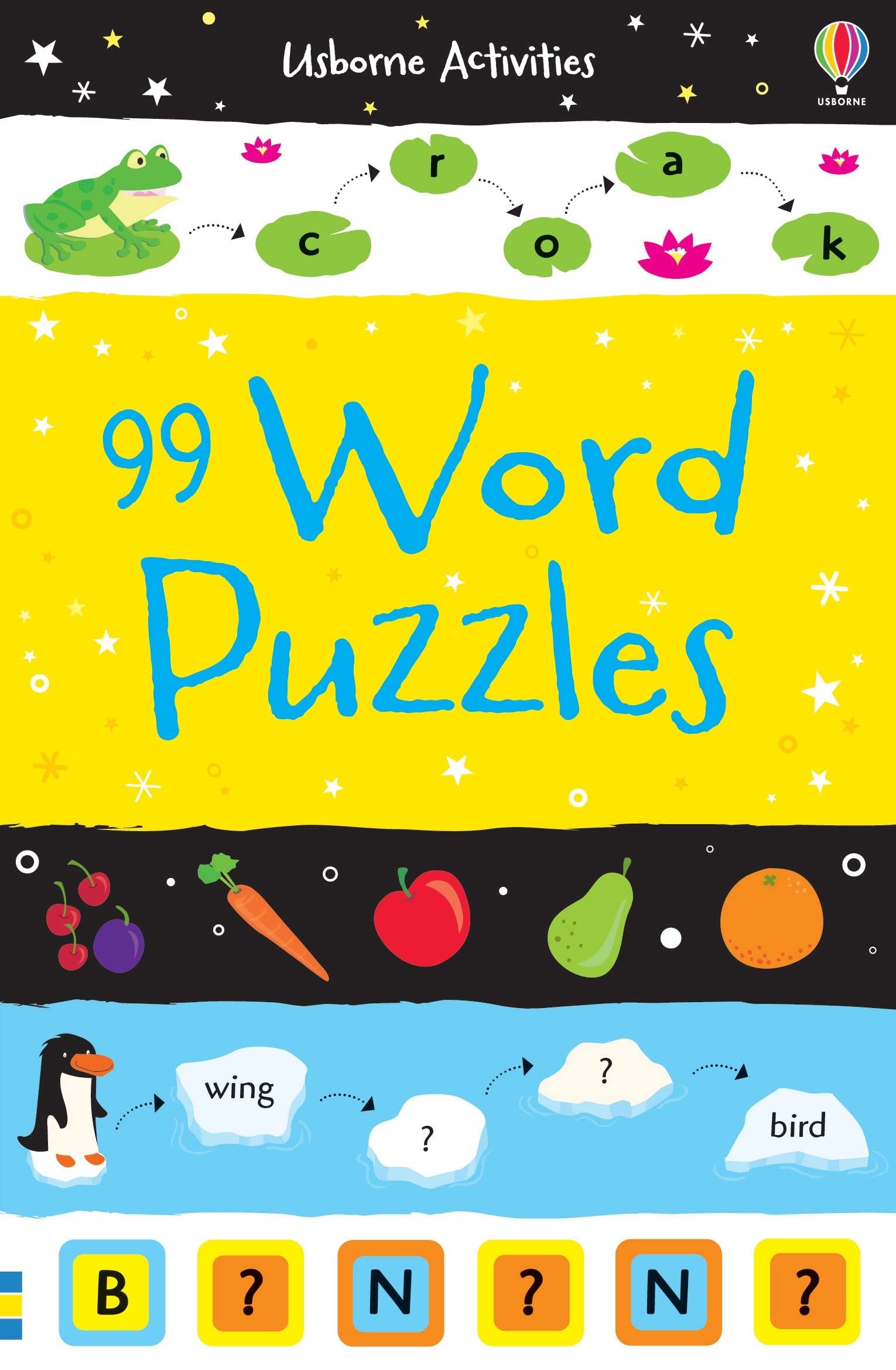 99 Fun Word Puzzles Book - Brain Teaser Games for Adults & Kids - Perfect for Travel, Parties & Family Game Night