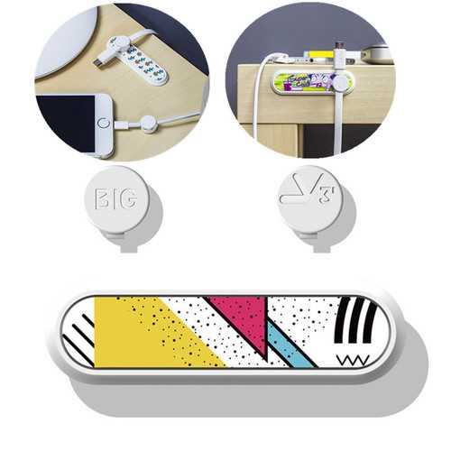 Bcase Strong Magnetic Cable Holder - Organize USB, Earphone & Charger Cords - Desktop Cable Management for Home & Office Workspace