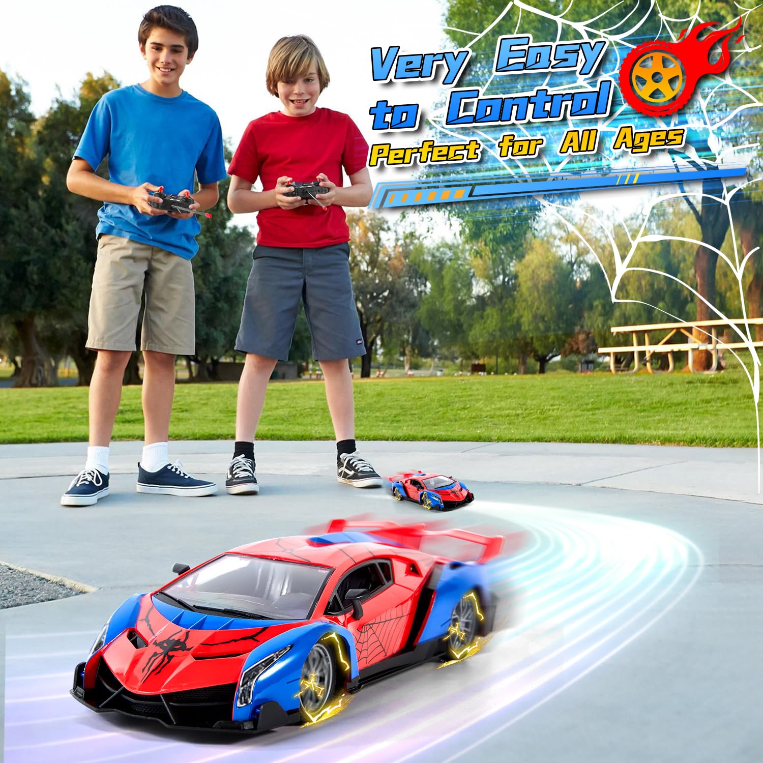 Best Remote Control RC Cars for Kids Ages 3-12 - Fast Electric Toy Cars for Boys & Girls - Durable Off-Road Vehicles with 2.4GHz Remote - Perfect Birthday Gifts for Toddlers & Children - Indoor & Outdoor Play, Racing & Adventure Fun