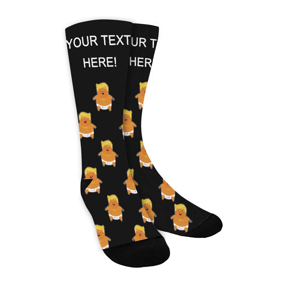 Custom Face Socks with Text - Personalized Funny Socks for Men & Women | TinyName Unique Photo Socks - Perfect for Gifts, Couples & Special Occasions