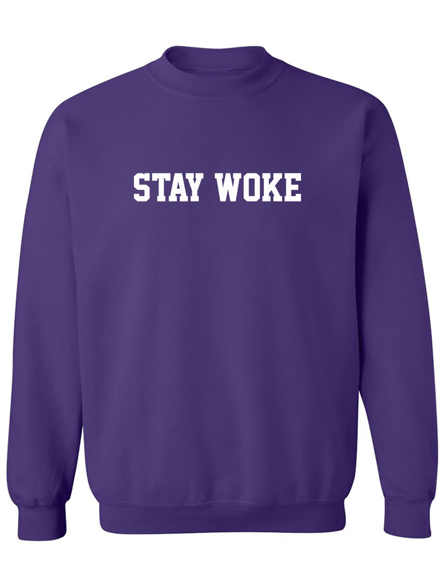 STAY WOKE Crewneck Sweatshirt - Trendy Unisex Pullover for Streetwear & Casual Outfits - Perfect for Daily Wear & Social Events