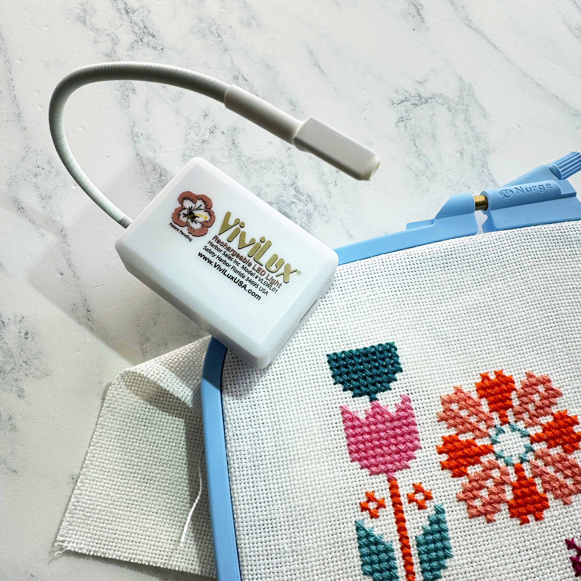 Bright LED Clip-On Light with Magnifier - Perfect for Reading, Crafts, and Detailed Work