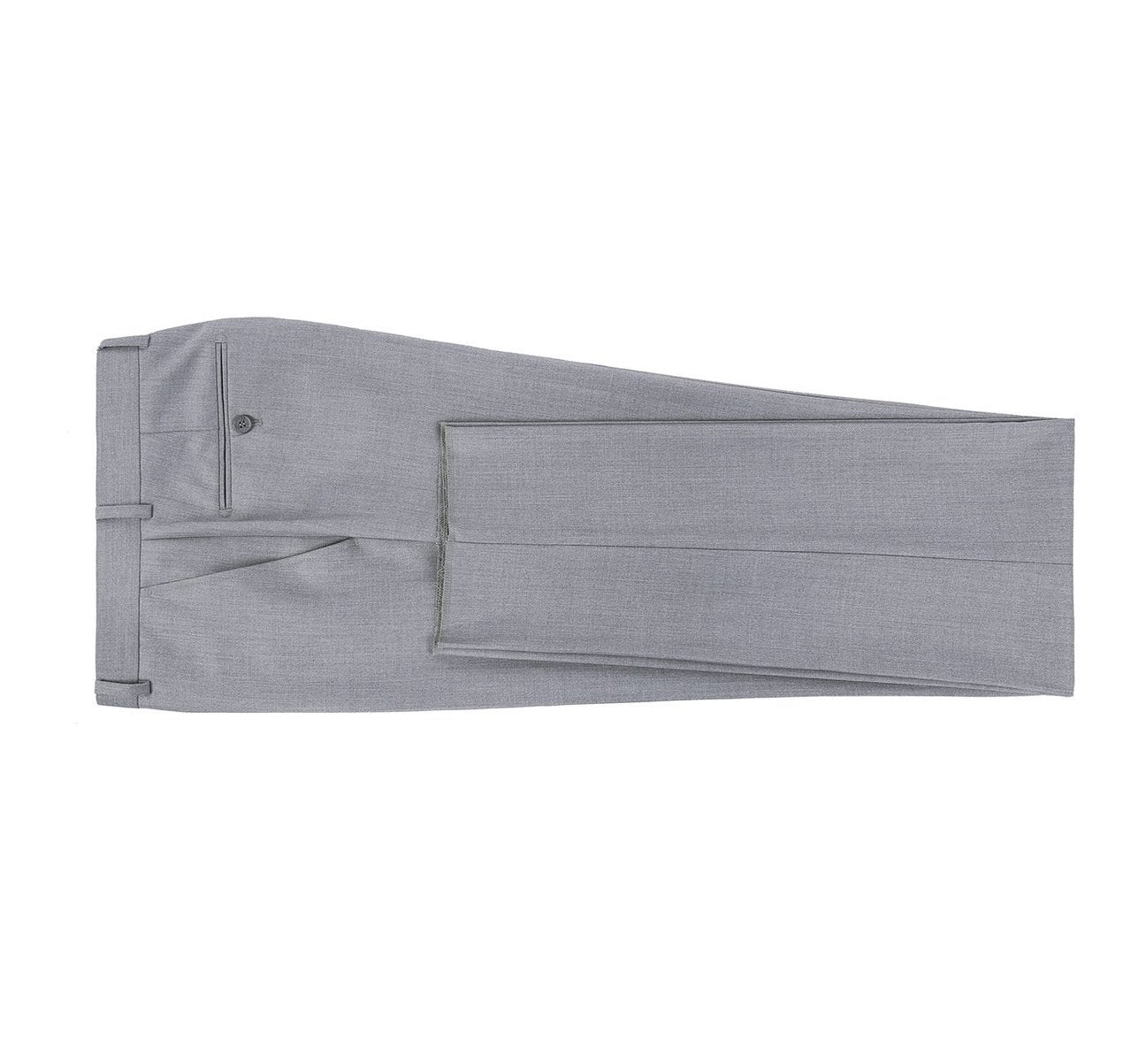 Alessandro Vitello by Renoir Grey Classic Fit Flat Front Dress Pants for Men - Business Formal & Wedding Attire