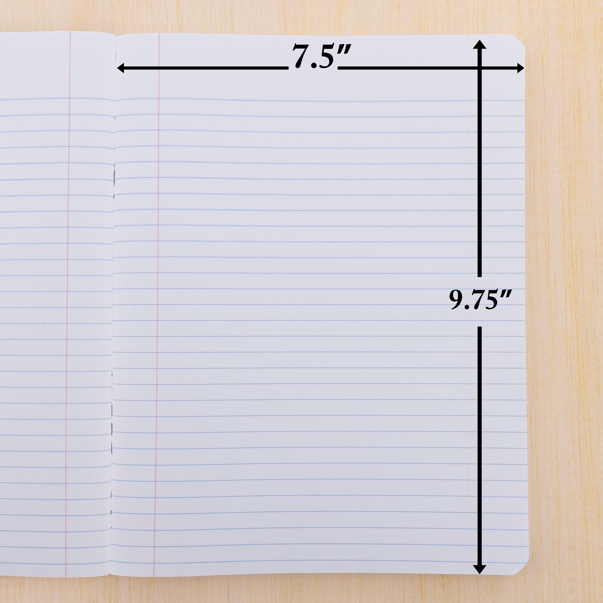 BAZIC 2-Pack Wide Ruled Composition Notebooks - 100 Sheets Each, Premium Black Marble Design for School, Office & College | Writing Journal, Note Taking, Homework Assignments & Study Notes | Durable Lined Paper Notebooks for Students & Professionals