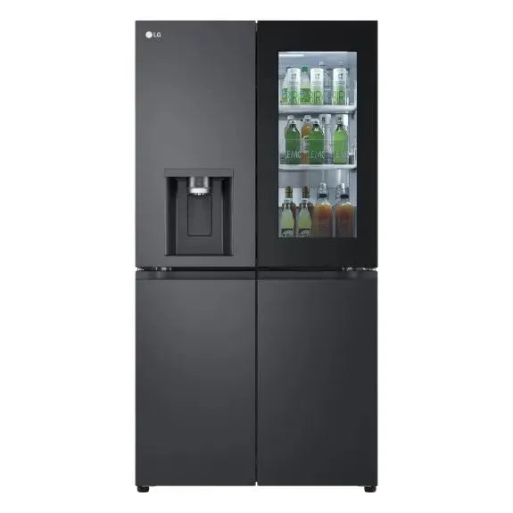 LG 847L French Door Refrigerator - Matte Black Finish | Energy Efficient, Spacious Design for Large Families & Entertaining