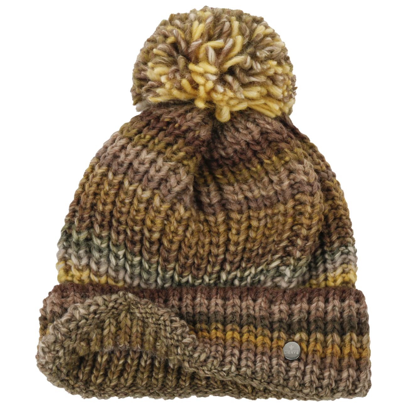 Lierys Finja Bobble Hat - Warm Winter Knit Beanie for Women & Men - Cozy Cable Knit Pom Pom Hat for Cold Weather - Perfect for Skiing, Snowboarding & Outdoor Activities