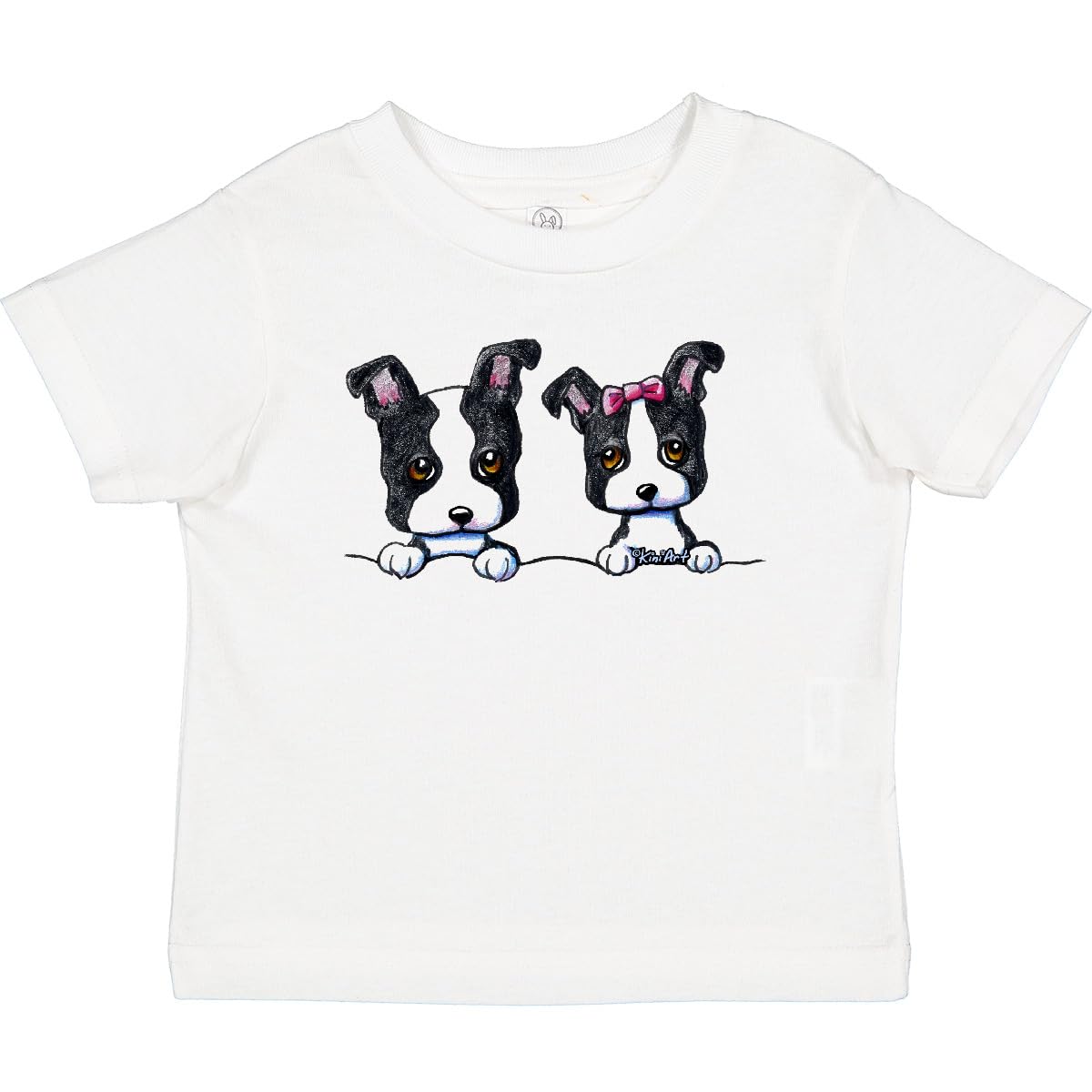 Boston Terriers Graphic Toddler T-Shirt - Soft Cotton Dark Apparel for Boys & Girls | Perfect for Playdates, Family Outings & Pet Lovers