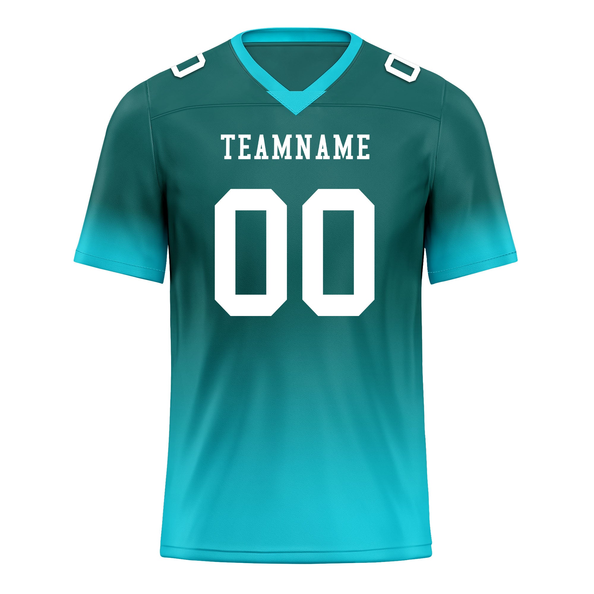 Custom Dark Teal Fade Personalized Authentic Football Jersey - FBJ02 D06097 | High-Quality Breathable Fabric for Game Day, Training & Fan Support