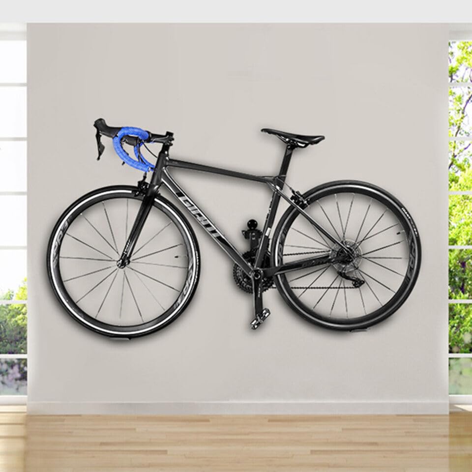 Bike Wall Mount Hanger - Heavy Duty Metal Bicycle Hook Set for Secure Bike Storage | Perfect for Garage, Apartment & Indoor Cycling Organization