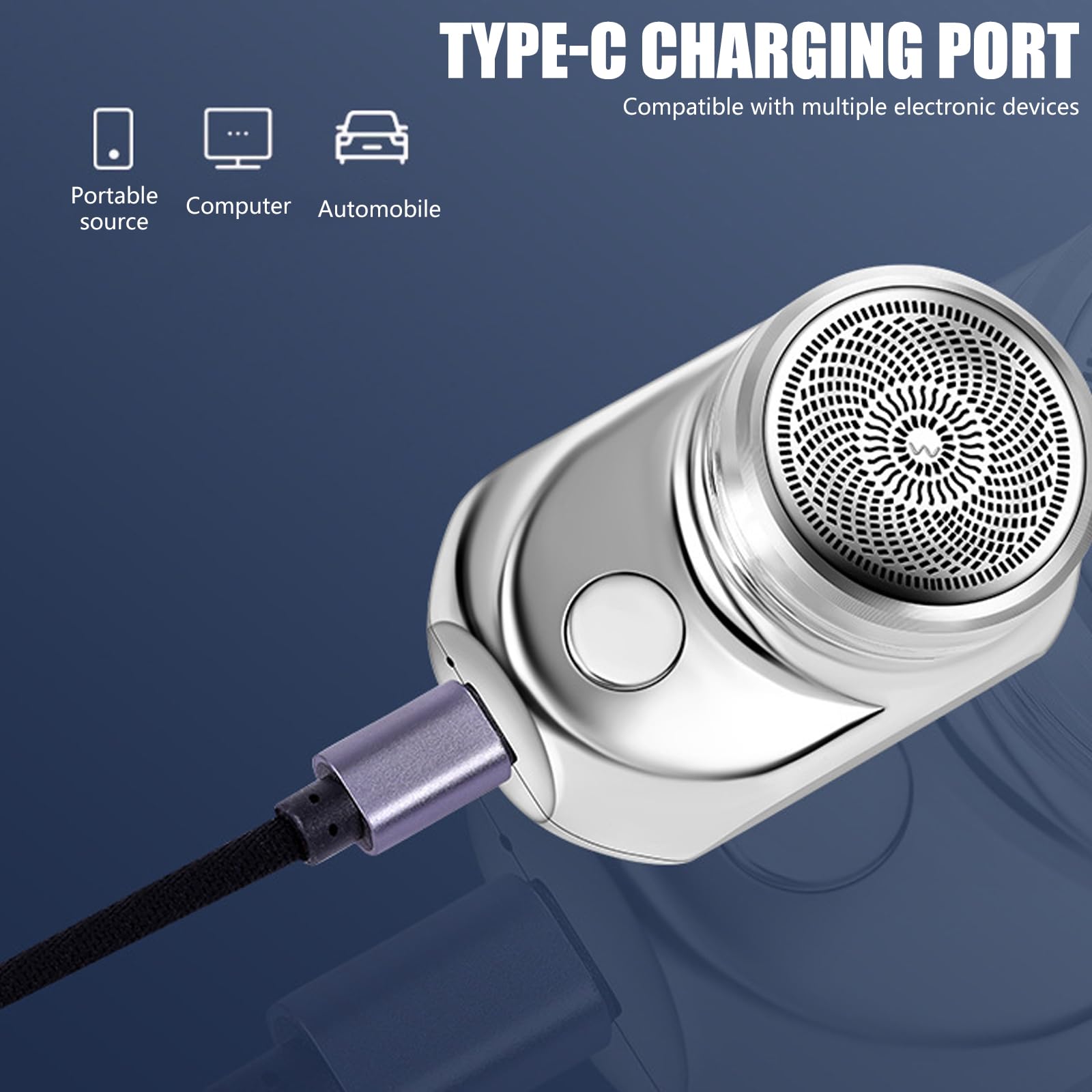Premium Rechargeable Electric Shaver for Men - Wet & Dry Use, Waterproof, Anti-Slip Grip, Travel-Friendly - Perfect for Home, Gym, and Business Trips